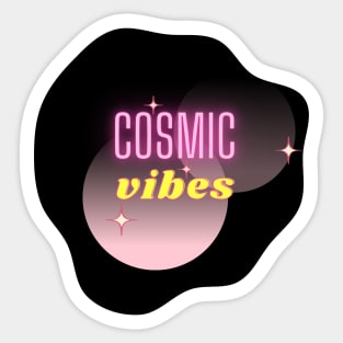 Cosmic vibes aesthetic graphic shape design Sticker